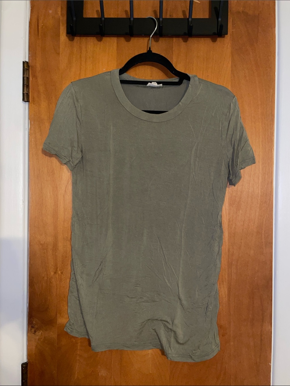 POL Women's Crewneck Tee in Olive